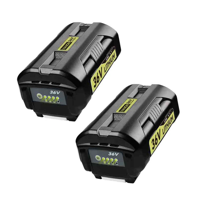 Für Ryobi 36V Akku 6.0Ah Ersatz | OP3626 Lithium-Ionen-Akku mit LED-Anzeige