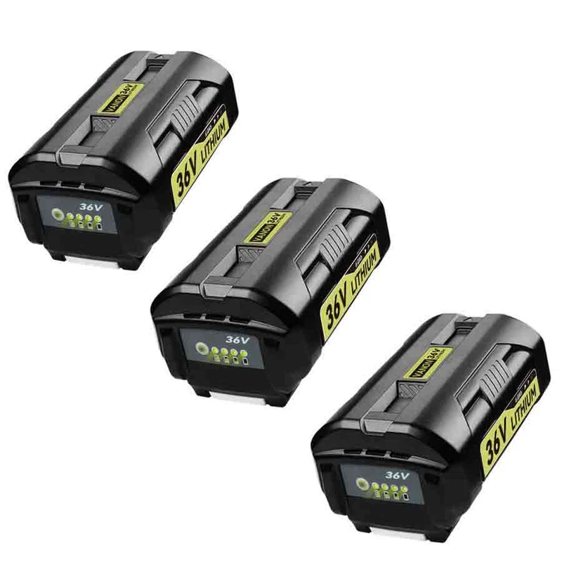Für Ryobi 36V Akku 6.0Ah Ersatz | OP3626 Lithium-Ionen-Akku mit LED-Anzeige