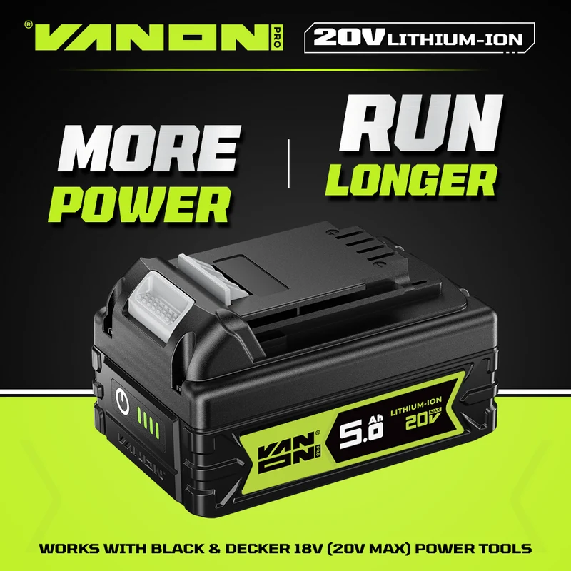 Für Black and Decker 18V LBXR20 Akku 5Ah Ersatz-VANON PRO