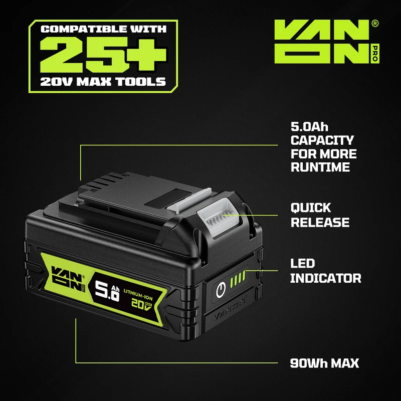 Für Black and Decker 18V LBXR20 Akku 5Ah Ersatz-VANON PRO