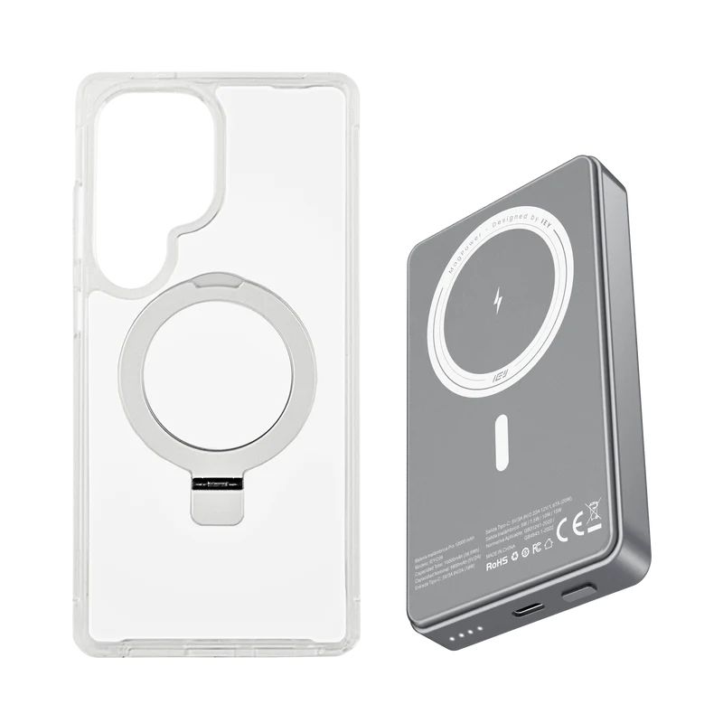 Combo MagSafe Samsung – Funda Ring & Batería Inalámbrica Pro 10000 mAh