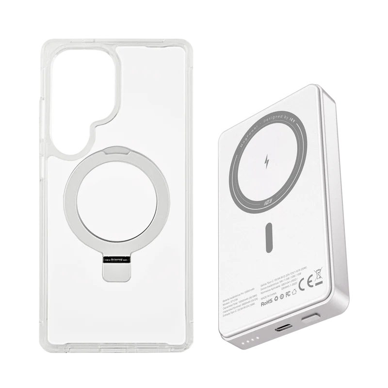 Combo MagSafe Samsung – Funda Ring & Batería Inalámbrica Pro 10000 mAh
