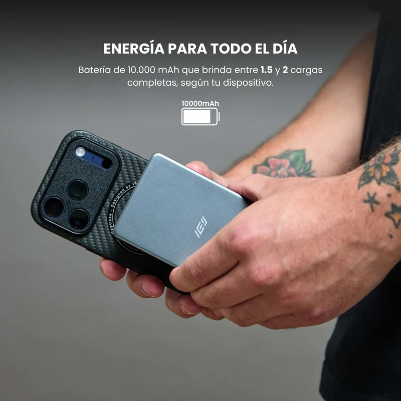 Combo MagSafe – Funda Carbon & Batería Inalámbrica Pro 10000 mAh