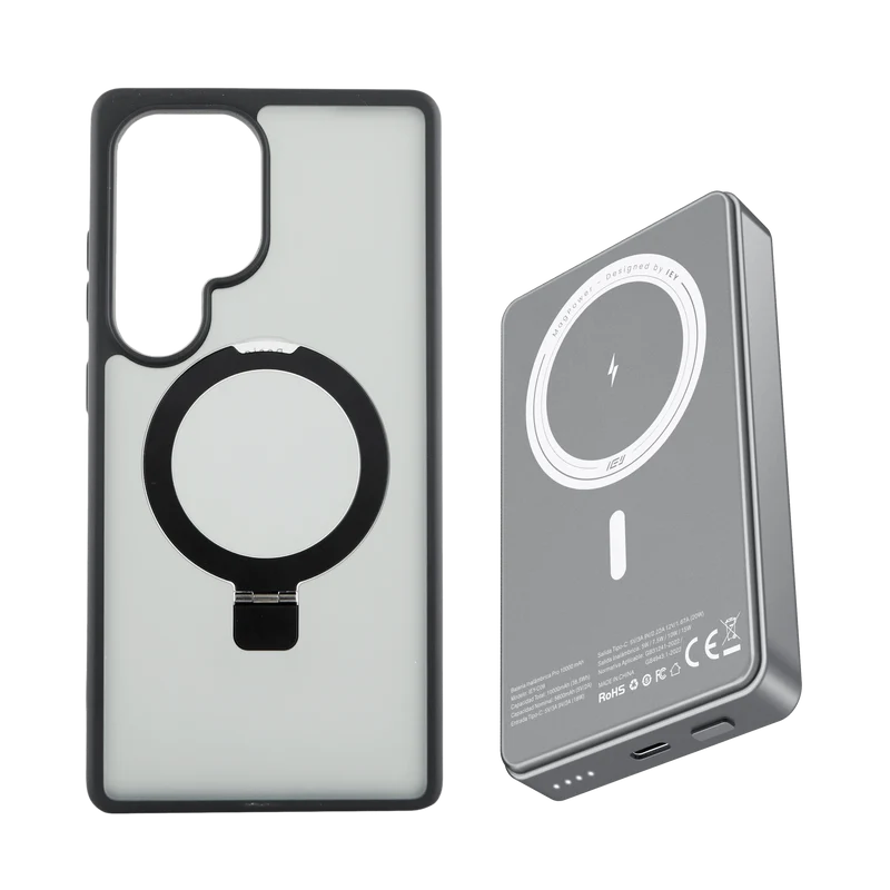 Combo MagSafe Samsung – Funda Ring & Batería Inalámbrica Pro 10000 mAh