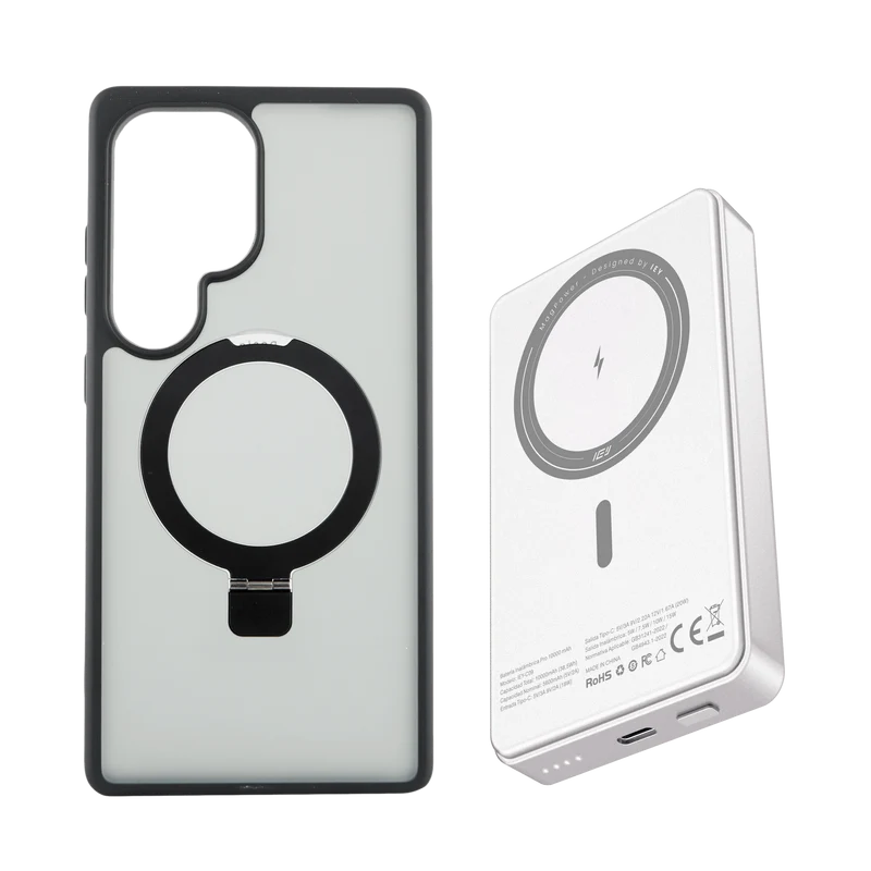 Combo MagSafe Samsung – Funda Ring & Batería Inalámbrica Pro 10000 mAh