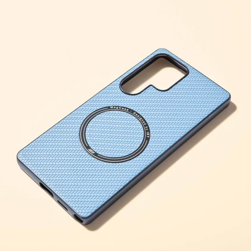 Combo MagSafe Samsung – Funda Carbon & Estación de Carga Inalámbrica 3 en 1