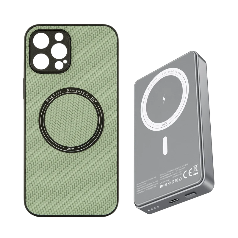Combo MagSafe – Funda Carbon & Batería Inalámbrica Pro 10000 mAh