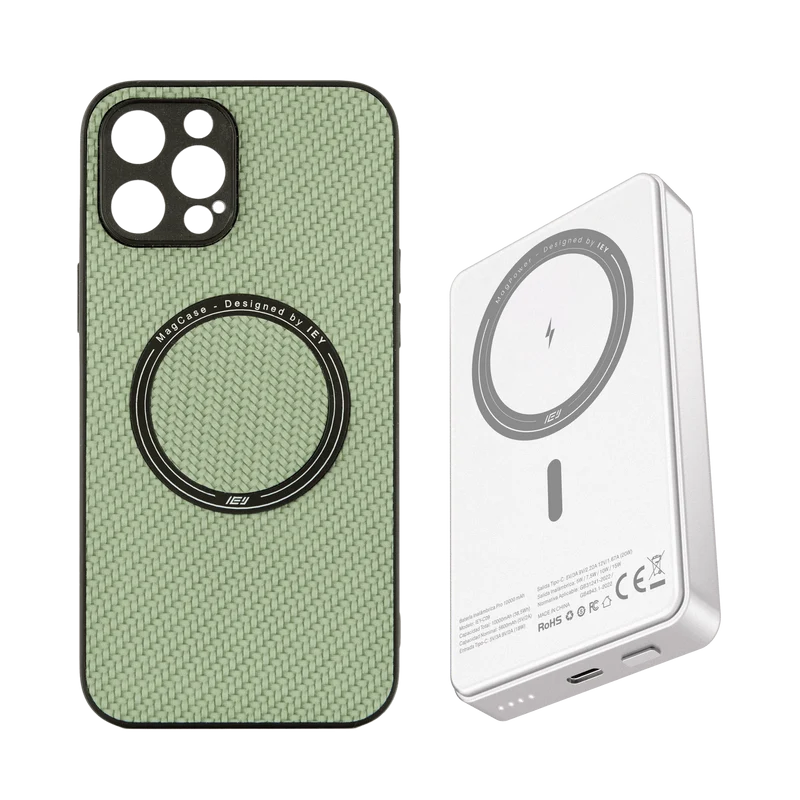 Combo MagSafe – Funda Carbon & Batería Inalámbrica Pro 10000 mAh