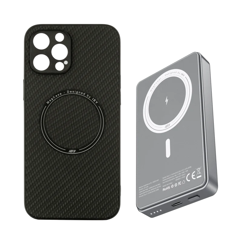 Combo MagSafe – Funda Carbon & Batería Inalámbrica Pro 10000 mAh