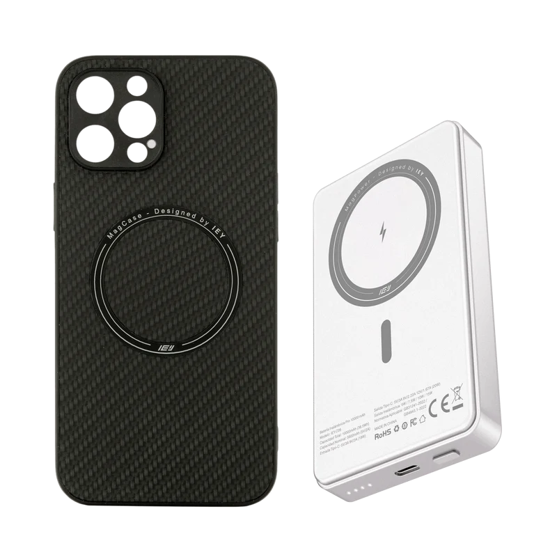 Combo MagSafe – Funda Carbon & Batería Inalámbrica Pro 10000 mAh