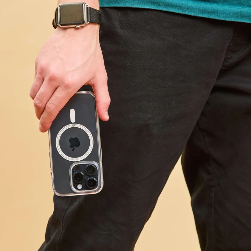 Combo MagSafe – Funda Transparente & Batería Inalámbrica Ultrafina 5000 mAh