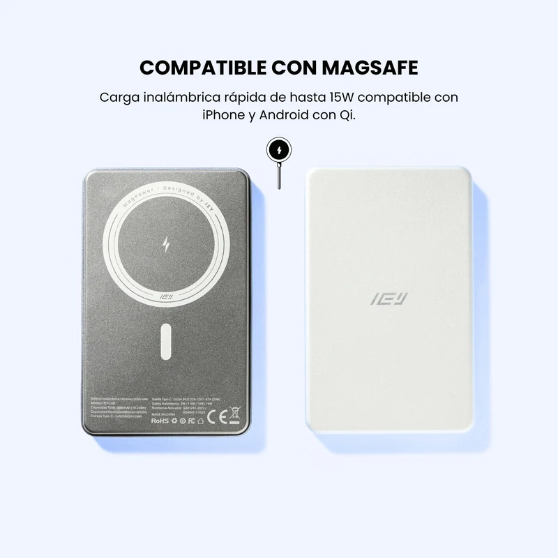 Combo MagSafe – Funda Carbon & Batería Inalámbrica Ultrafina 5000 mAh