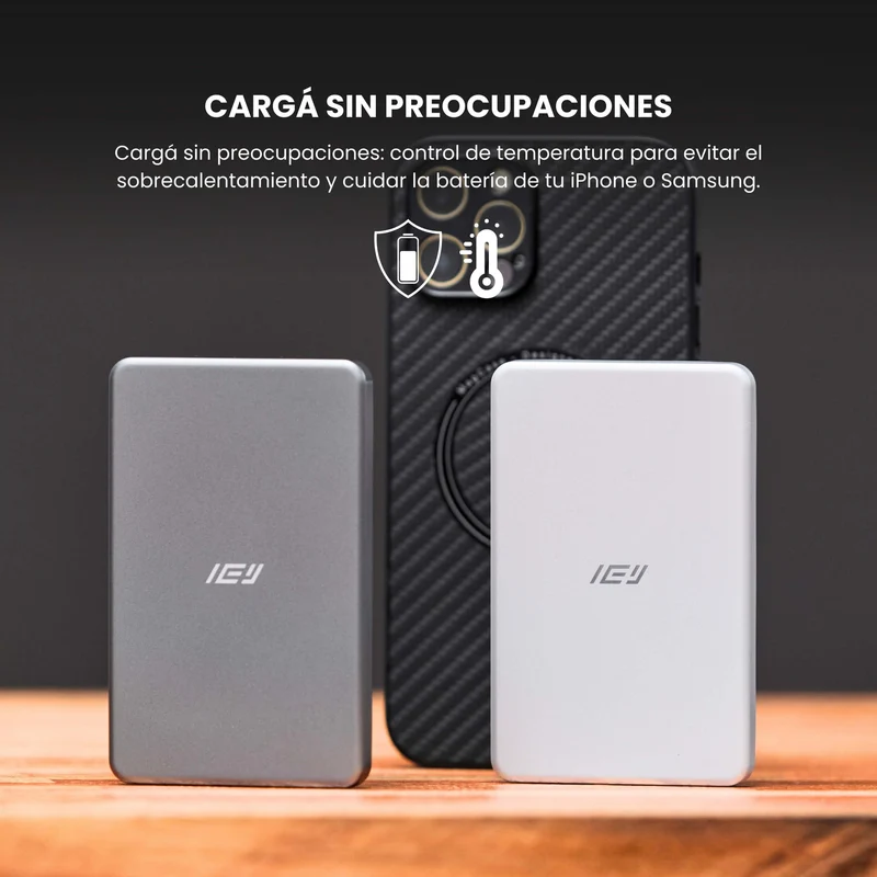 Combo MagSafe – Funda Carbon & Batería Inalámbrica Ultrafina 5000 mAh