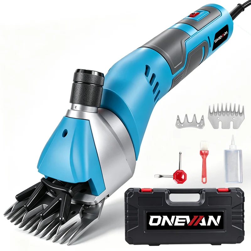 ONEVAN Electric Sheep Shears with 6-Speed Control – Corded Wool Clippers 13 Teeth