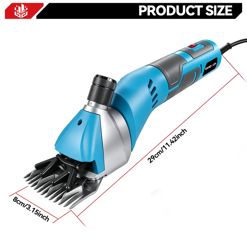 ONEVAN Electric Sheep Shears with 6-Speed Control – Corded Wool Clippers 13 Teeth