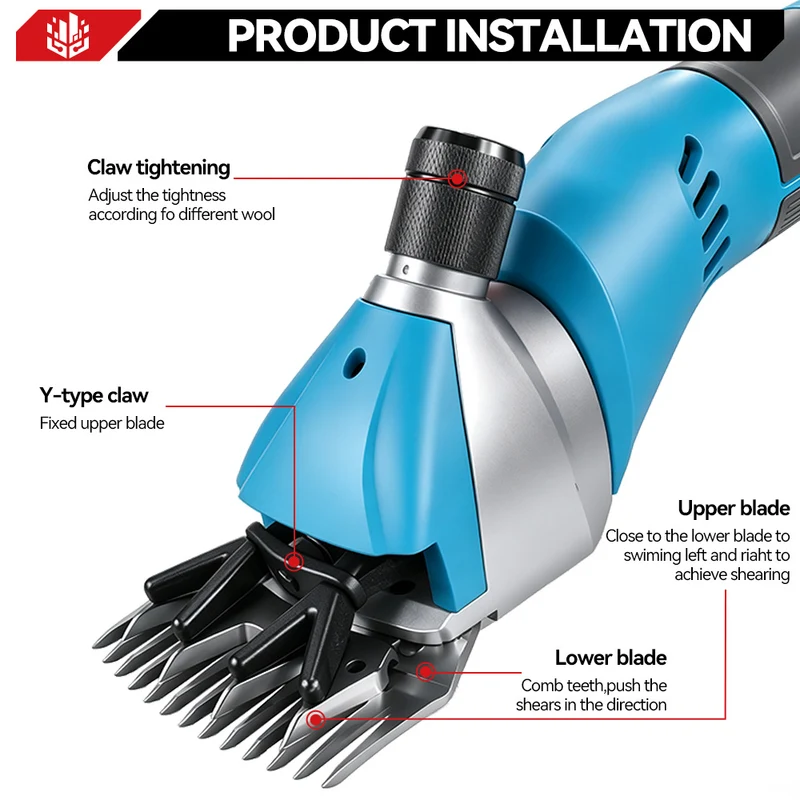ONEVAN Electric Sheep Shears with 6-Speed Control – Corded Wool Clippers 13 Teeth