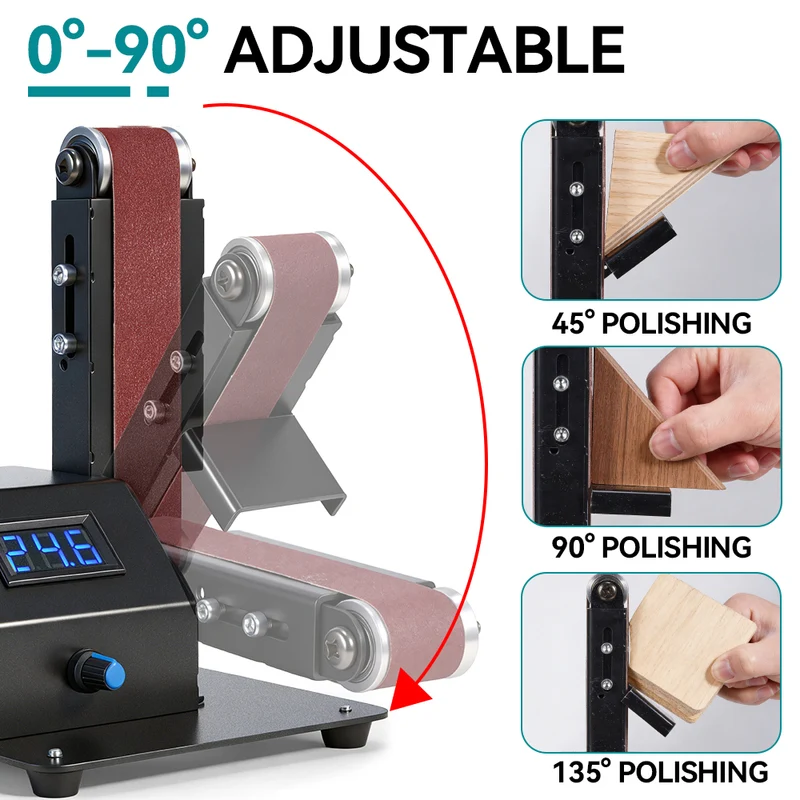 ONEVAN Corded Desktop Belt Sander 220V – 7-Speed Adjustable