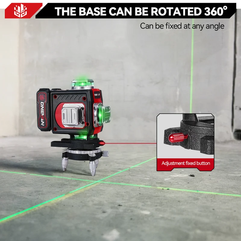 ONEVAN LK-822 16-Line 4D Laser Level | Digital Display | Rotatable Window & Base