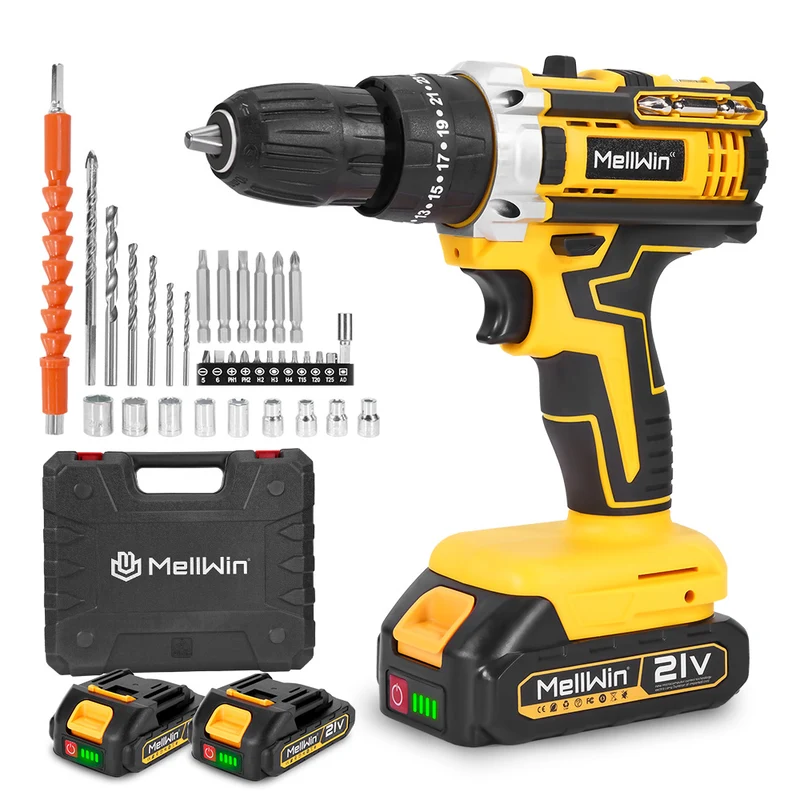 ONEVAN Brushless Cordless Impact Drill Set With 34 Accessories | For Makita 18V Battery