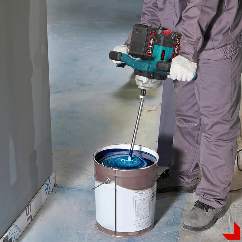 ONEVAN 6-Speed Cordless Brushless Concrete Mixer, LED Display | For Makita 18V Battery