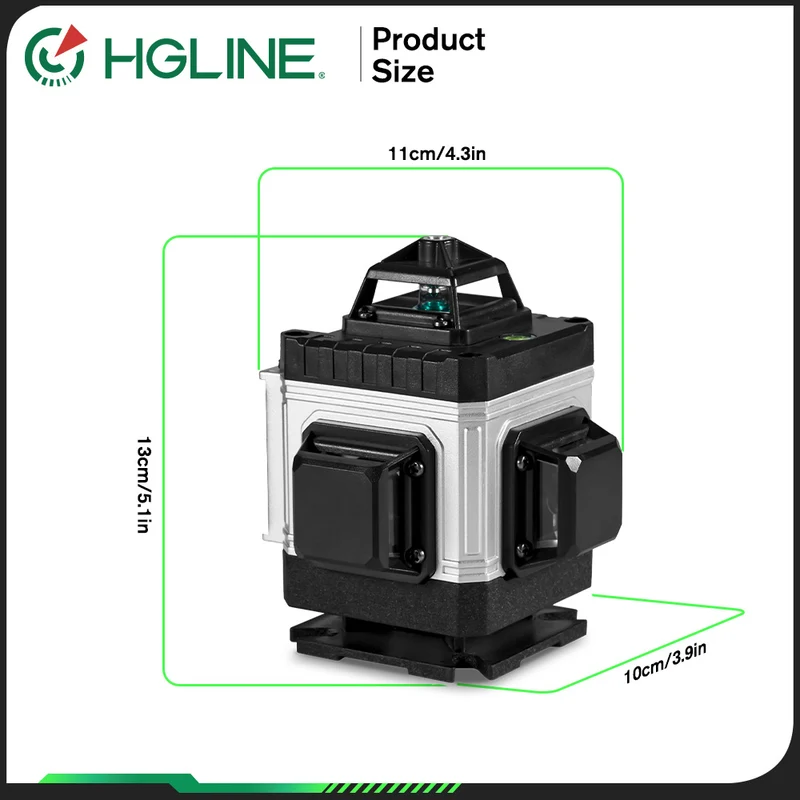 ONEVAN LK-804 Pro 16-Line 4D Green Laser Level | Self-Leveling | 360° Swivel Head with Tripod