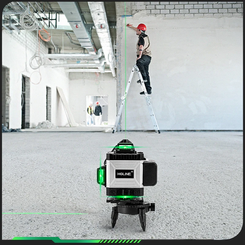 ONEVAN LK-804 Pro 16-Line 4D Green Laser Level | Self-Leveling | 360° Swivel Head with Tripod
