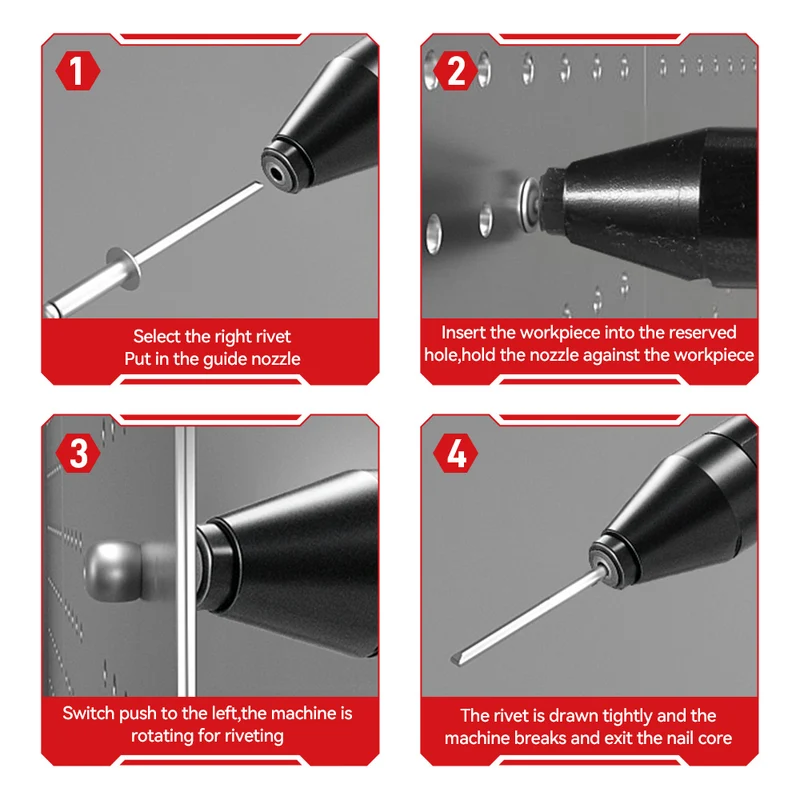 ONEVAN 2.4–4.8mm Cordless Rivet Gun Tool | For Makita 18V Battery