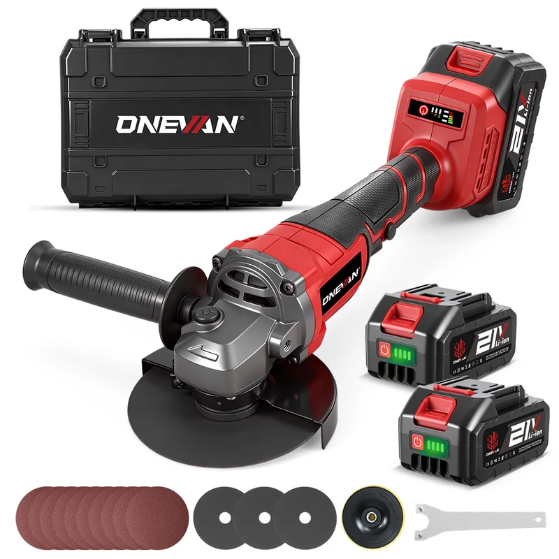 ONEVAN 125mm Brushless Cordless Angle Grinder 3 Gears | For Makita 18V Battery