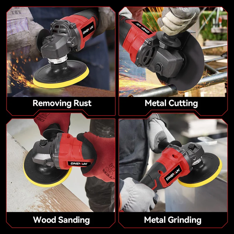 ONEVAN 125mm Brushless Cordless Angle Grinder 3 Gears | For Makita 18V Battery