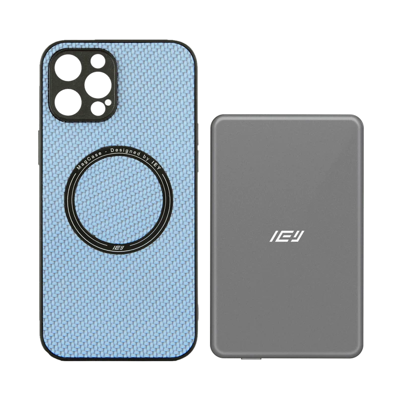 Combo MagSafe – Funda Carbon & Batería Inalámbrica Ultrafina 5000 mAh