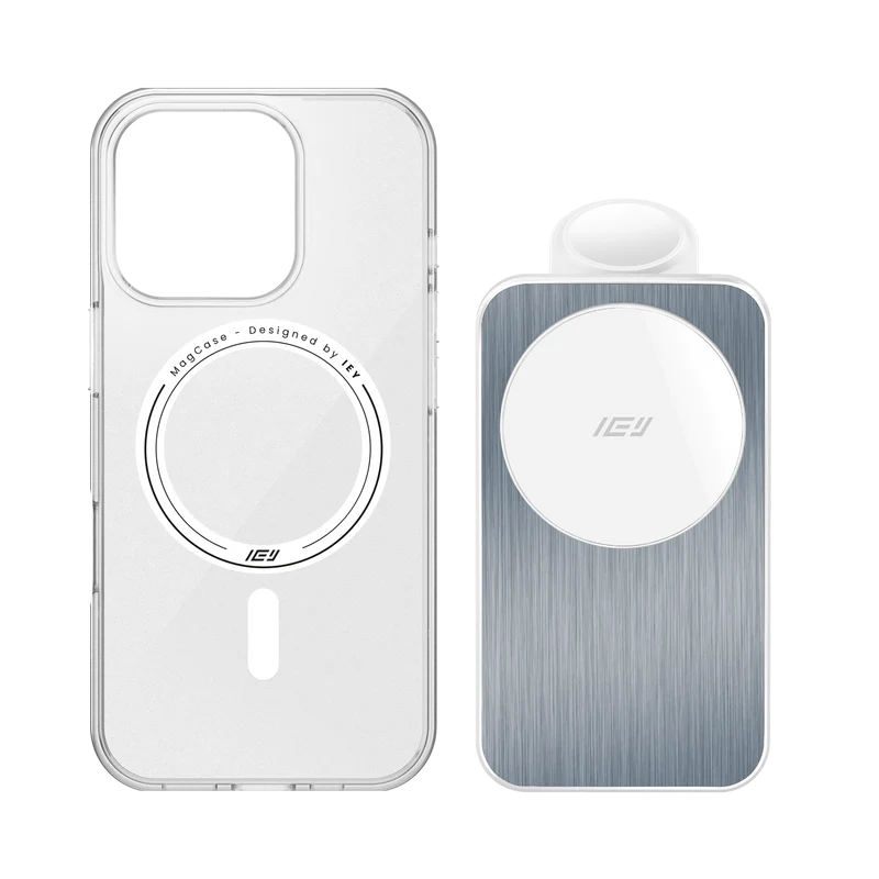 Combo MagSafe – Funda Transparente & Estación de Carga 3 en 1 Plegable