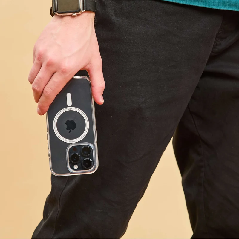 Combo MagSafe – Funda Transparente & Estación de Carga Inalámbrica 3 en 1