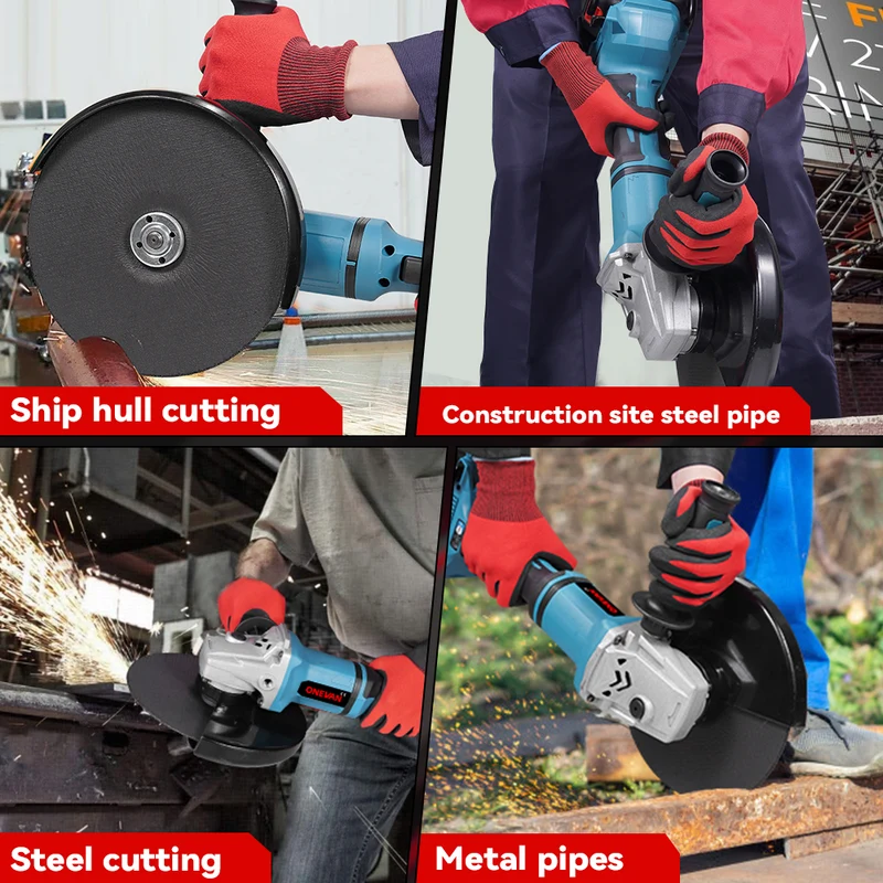 ONEVAN 180mm Brushless Cordless Angle Grinder 3 Gears | For Makita 21V Battery
