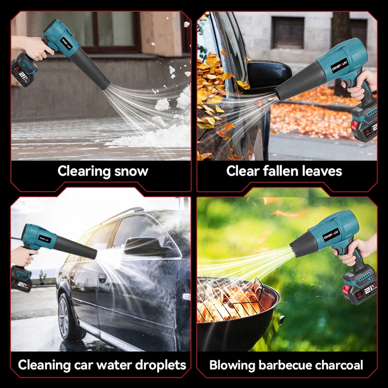 ONEVAN Brushless Ducted Turbo Fan Cordless Leaf & Snow Blower | For Makita 18V Battery