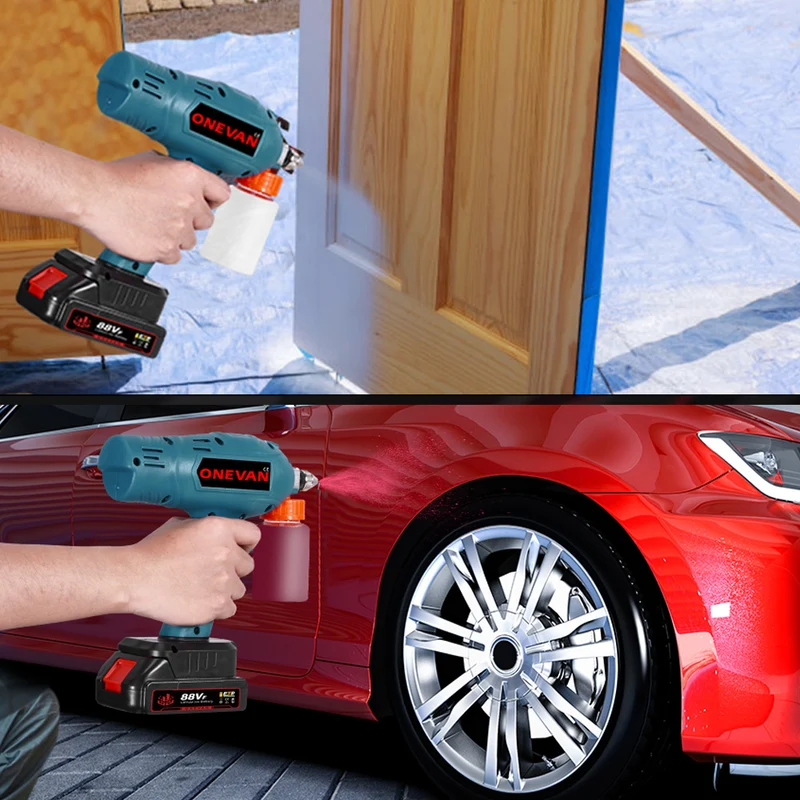 ONEVAN Mini Electric Cordless Paint Spray Gun | For Makita 18V Battery