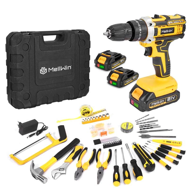 ONEVAN Brushless Cordless Impact Drill Set With 45 Accessories | For Makita 18V Battery