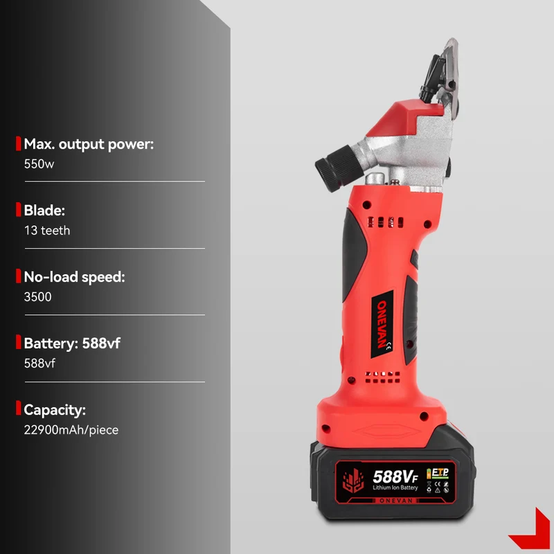 ONEVAN 550W Cordless 13 Teeth Sheep Shears | For Makita 18V Battery