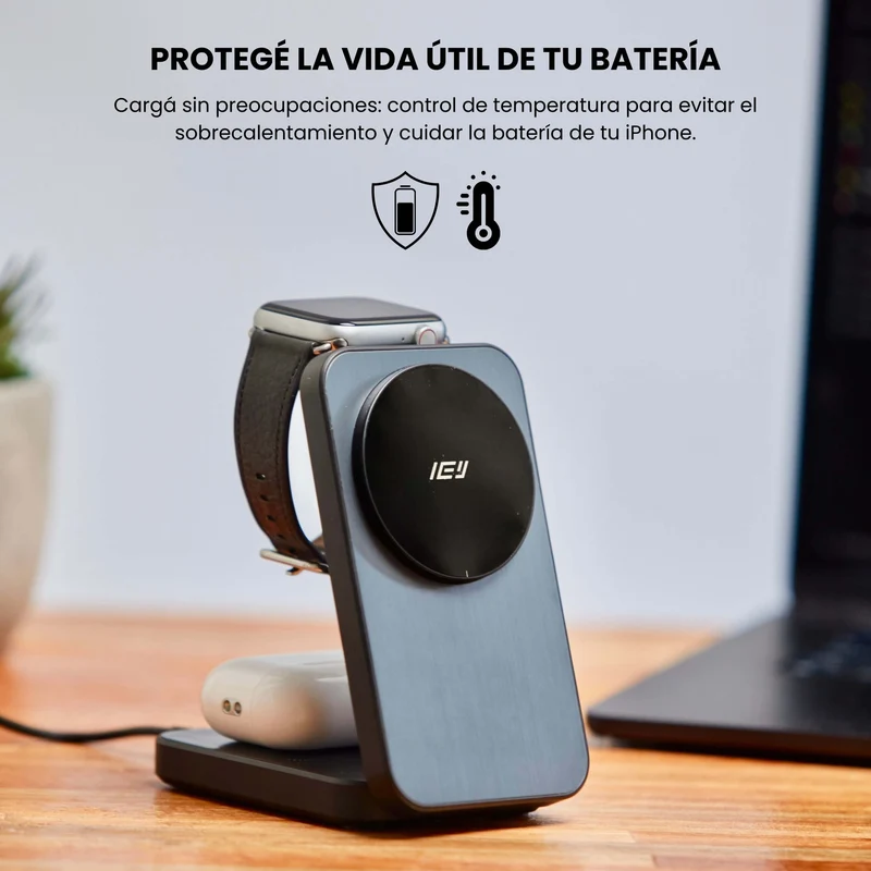 MagCharger - Cargador Inalámbrico Plegable 3 en 1