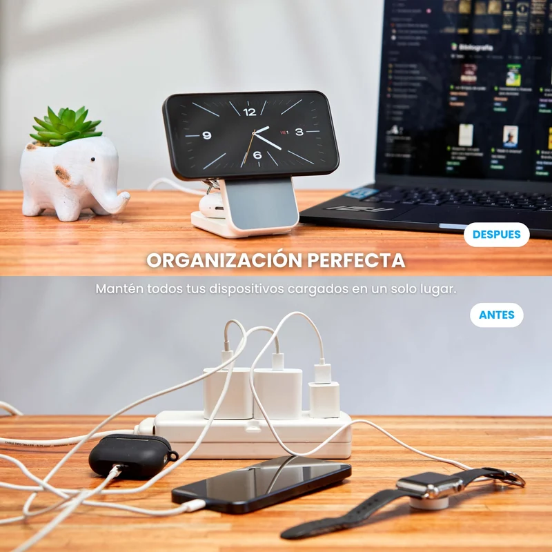 MagCharger - Cargador Inalámbrico Plegable 3 en 1