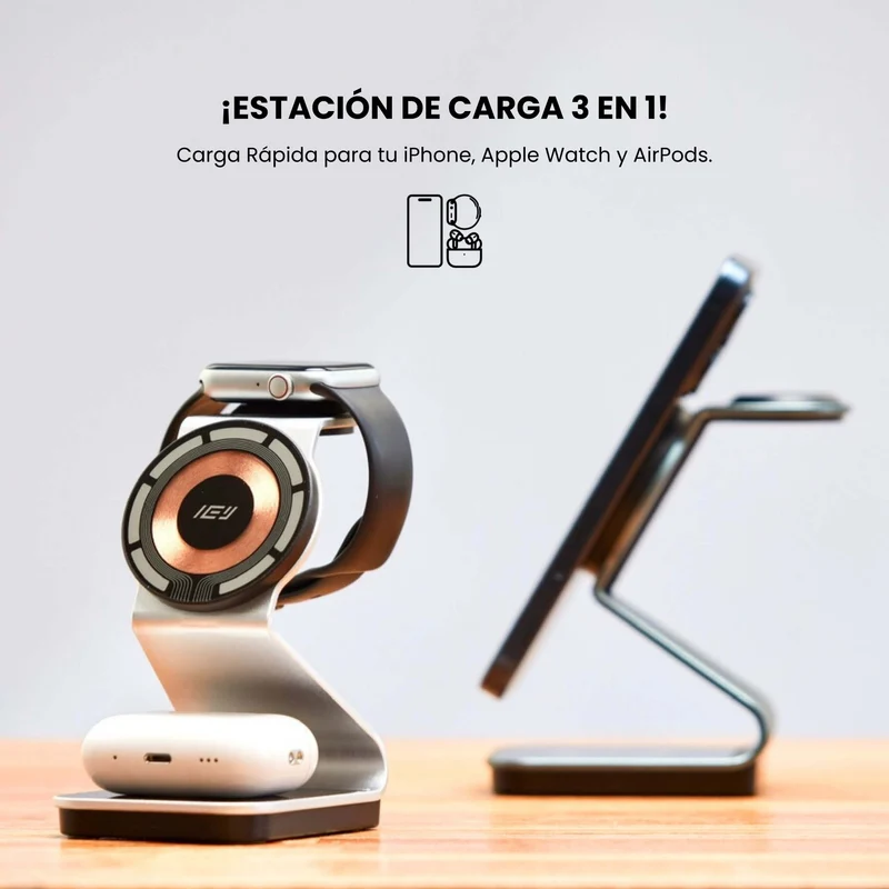 MagCharger - Estación de Carga Inalámbrica 3 en 1