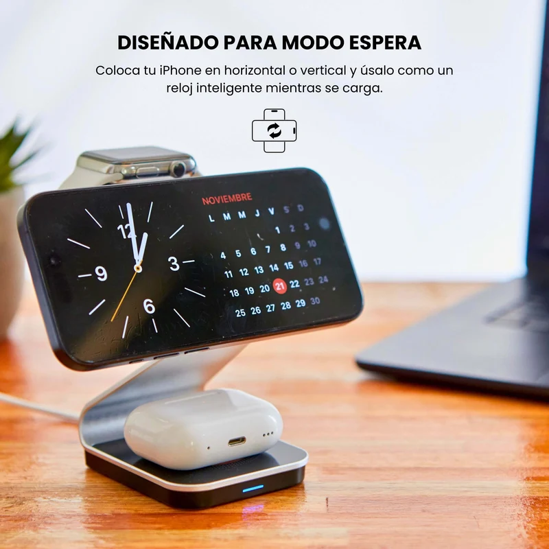 MagCharger - Estación de Carga Inalámbrica 3 en 1