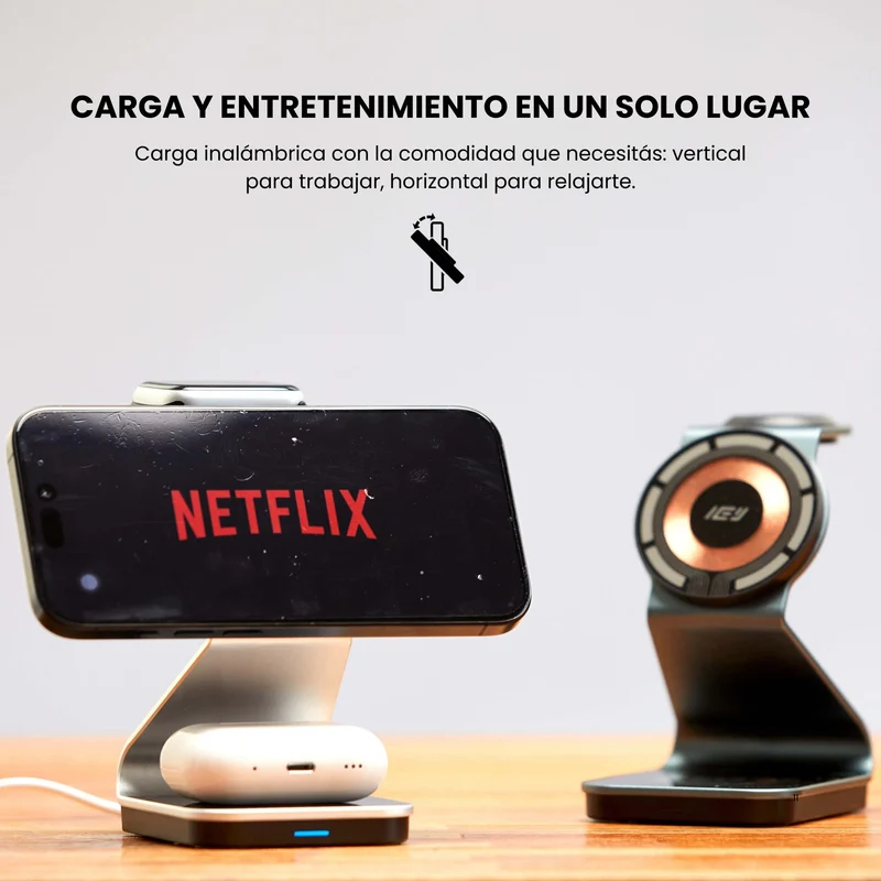 MagCharger - Estación de Carga Inalámbrica 3 en 1