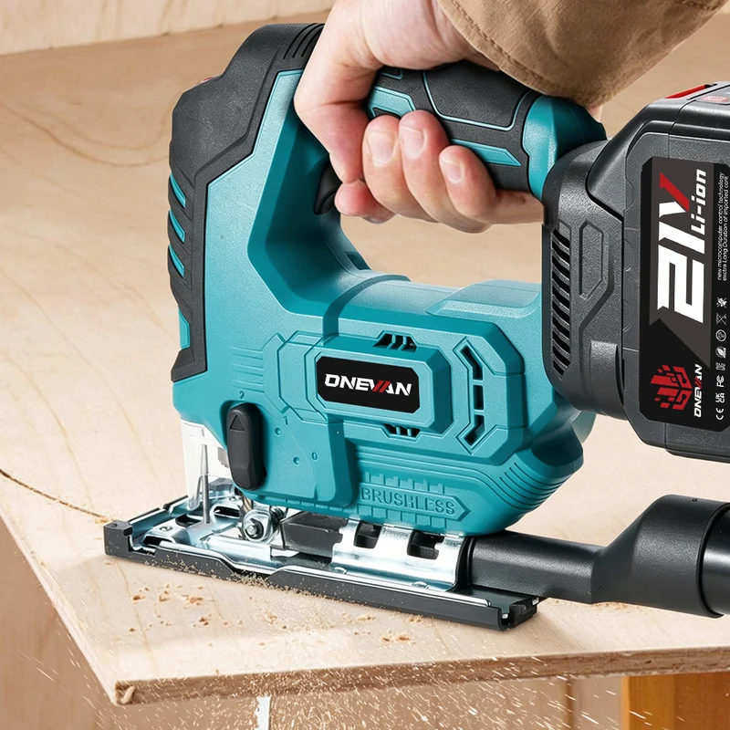 ONEVAN 135mm Brushless Cordless Jigsaw ±45 ° Bevel Capacity | For Makita 18V Battery
