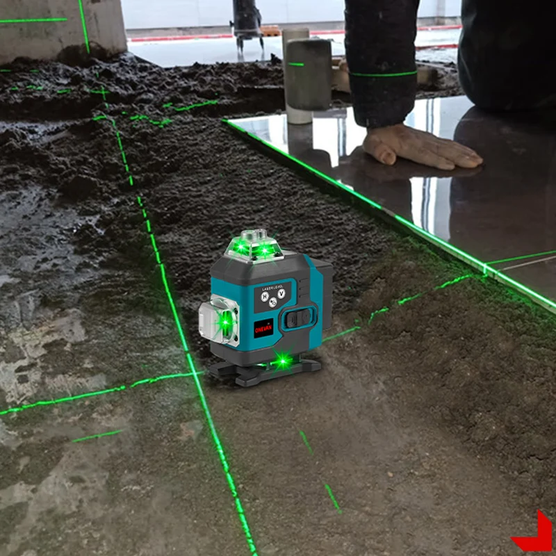 ONEVAN 16 Lines 4D Display Green Laser Level with Tripod
