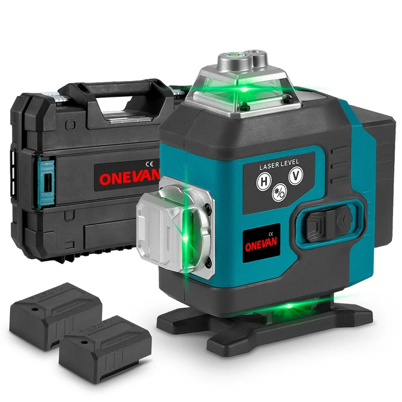 ONEVAN 16 Lines 4D Display Green Laser Level with Tripod