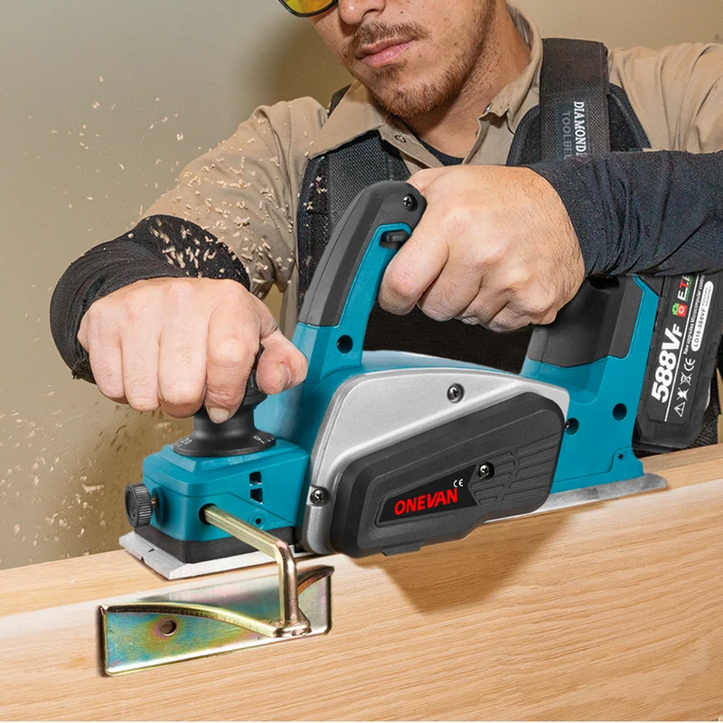 ONEVAN 18V Handheld Cordless Electric Planer Woodworking Tool | For Makita 18V Battery