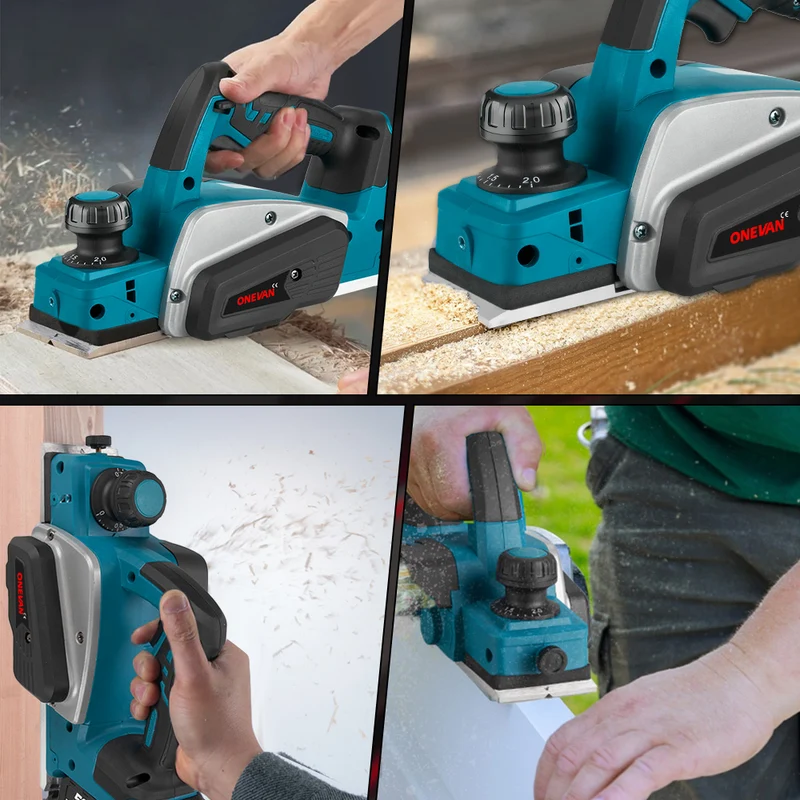 ONEVAN 18V Handheld Cordless Electric Planer Woodworking Tool | For Makita 18V Battery