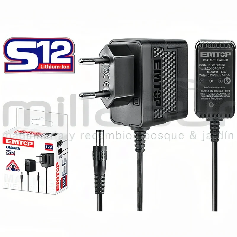 Emtop PowerCharge 12V 0.65A - Cargador Rápido para Baterías