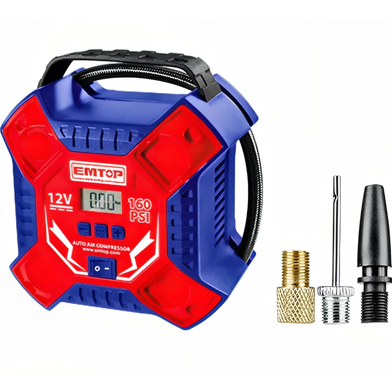 Compresor Portátil EMTOP 12V - Inflado Rápido para Jardinería y Más