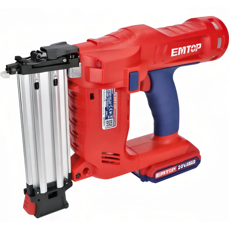 Emtop MasterNail 20V Pro - Clavadora Inalámbrica de Alta Eficiencia con Kit de Baterías
